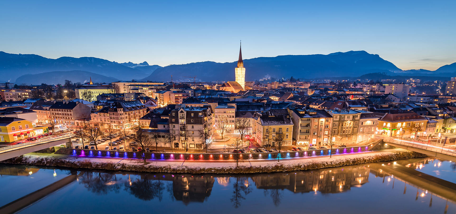 Region Villach Winter Villach bei Nacht Region Villach Tourismus Michael Stabentheiner Advent