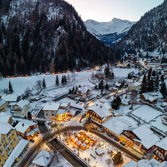 Blick auf Mallnitz beim Mallnitzer Bergadvent